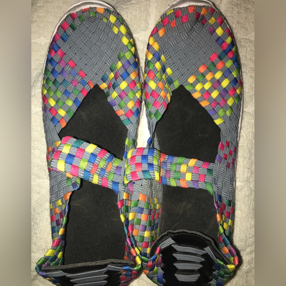 Multi-Colored On Gray Comfort Flats - image 1